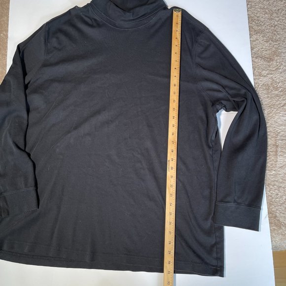 Denver Hayes Classic Fit Black Long Sleeve Turtle Neck Size Extra Large - Picture 6 of 7